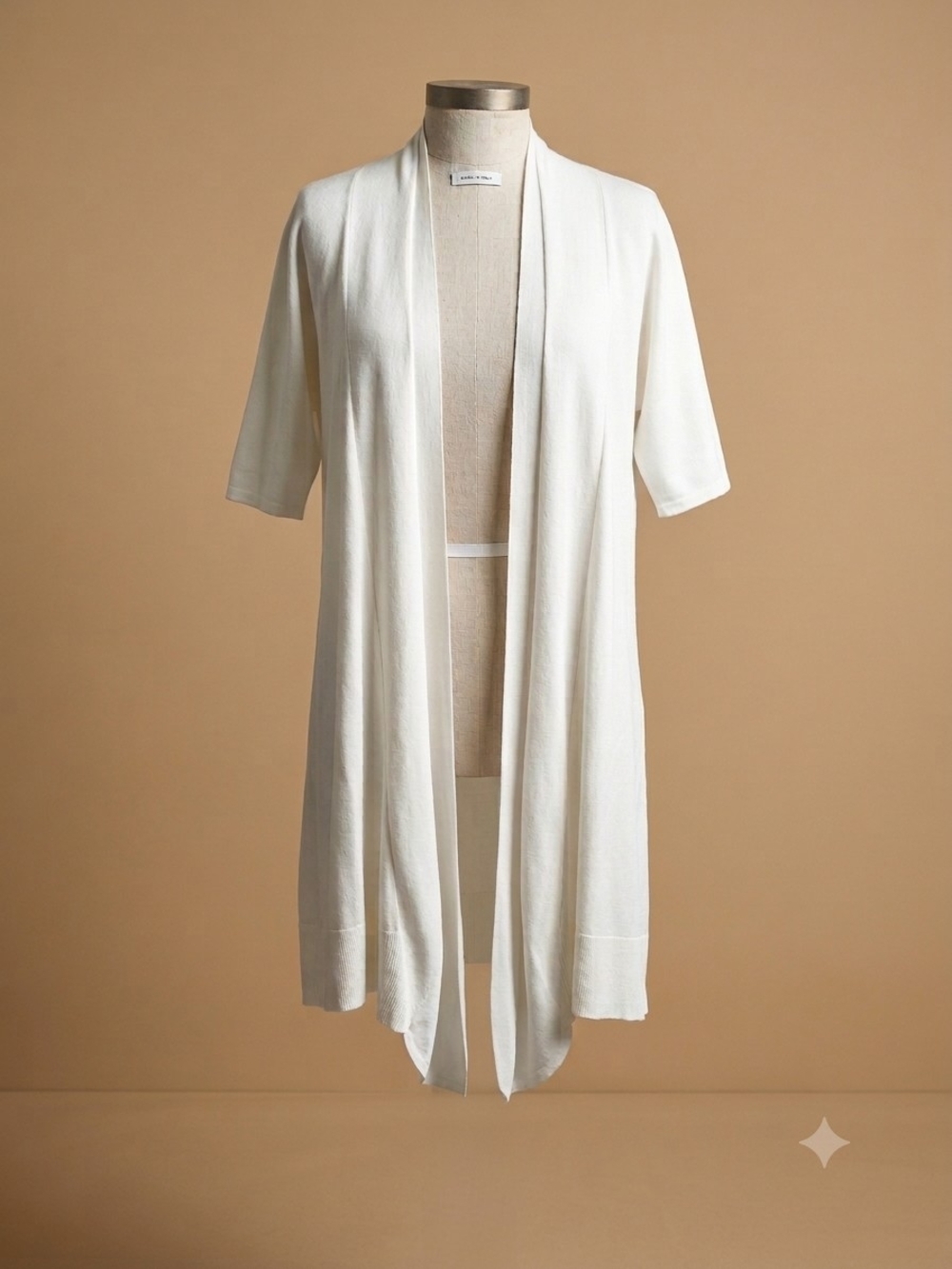 New York & Company Ivory Knit Cardigan